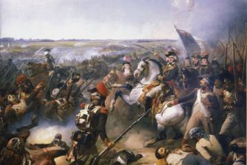 Tableau représentant un champ de bataille